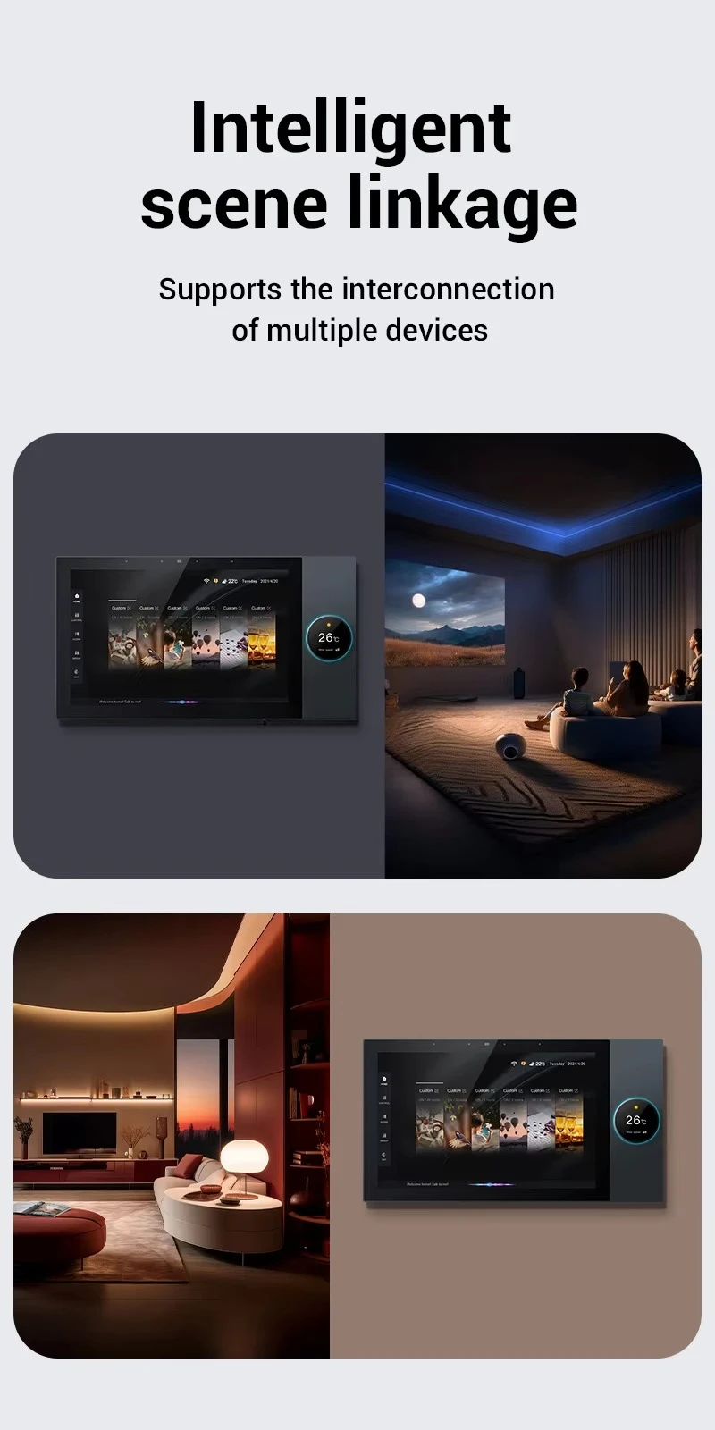 Audio Music Hub - لوحة تحكم ذكية متعددة الوظائف مقاس