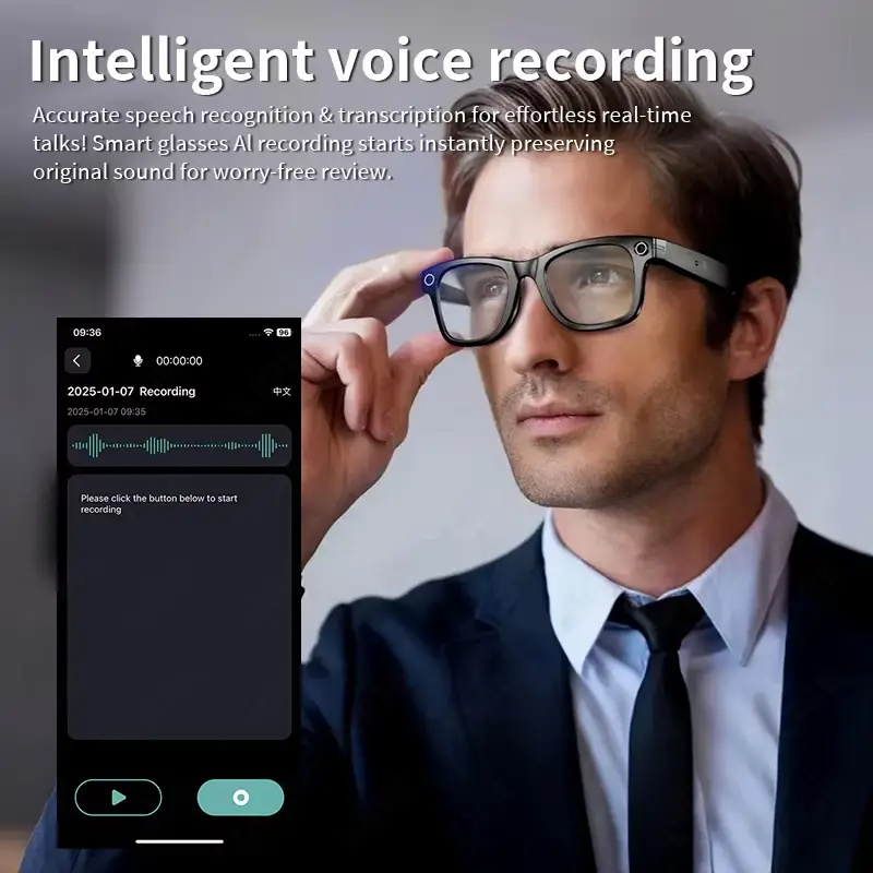 نظارات ذكية بتقنية الذكاء الاص - مراجعة Audio Music Recording وسعره